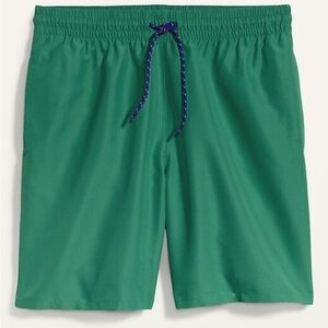 New Men’s Old Navy Green 8” Inseam Pull On Swim Trunks Size XXL